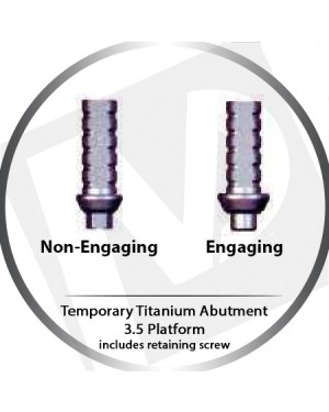 SMT-1210 (R) Temporary Titanium Abutment – Engaging/Non Engaging – 3.5 Platform