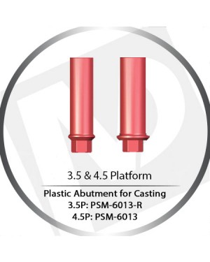 3.5 & 4.5 Platform HEX Base Plastic Straight For Casting